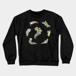 Nudibranch Set Ernst Haeckel Sea Foam Colors Crewneck Sweatshirt